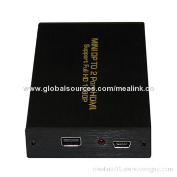 Mini DP to 2 Ports HDMI Converter, Suitable for Space and Security Concerns, Data Center Control